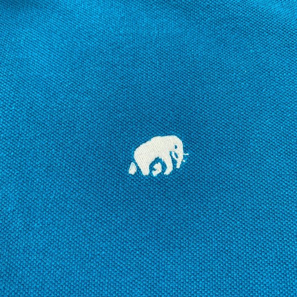 Banana Republic Polo Shirt Men Large L Blue Green Embroidered Elephant Logo Golf - Picture 3 of 10